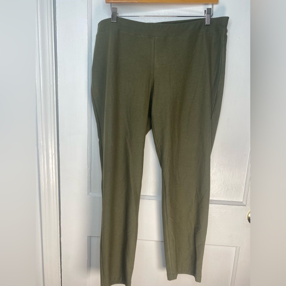 Eileen Fisher Sage Olive  Army Green Trousers